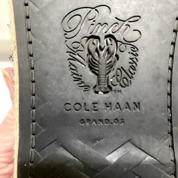 Women’s Cole Haan Pinch Maine Classics Grand OS Black Knit/Jute Espadrilles 8.5B - Picture 8 of 8